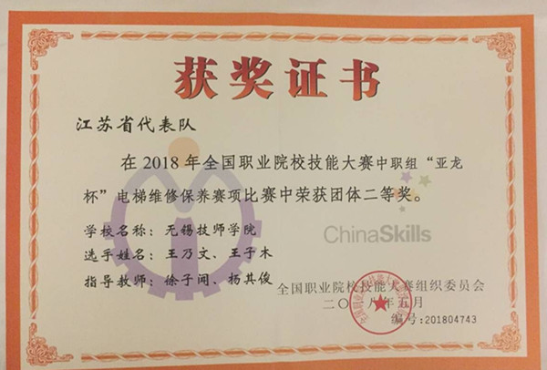 获奖证书 获奖证书